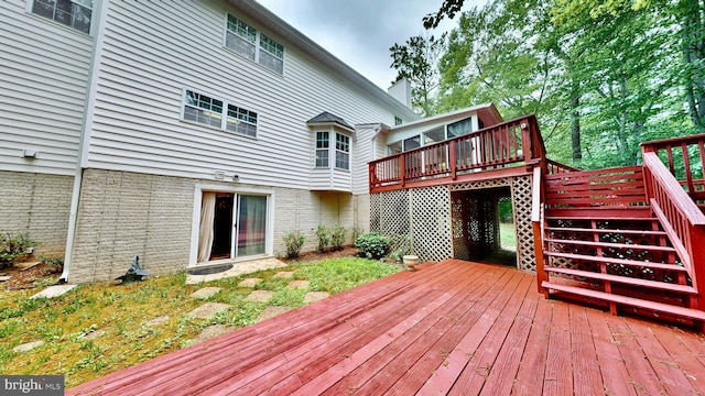 7265 Latham Ct, Hughesville, MD 20637 - wooden deck featuring stairway