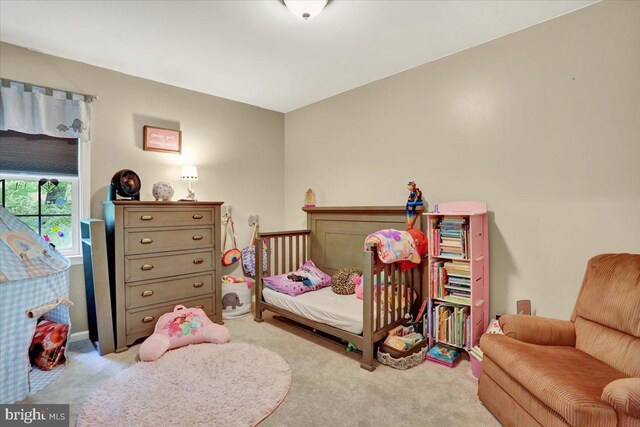 bedroom featuring carpet flooring