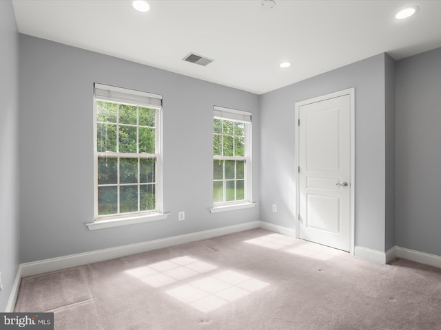 8484 Oak Run Way, Ellicott City, MD 21043 - unfurnished bedroom with baseboards, carpet floors, and recessed lighting