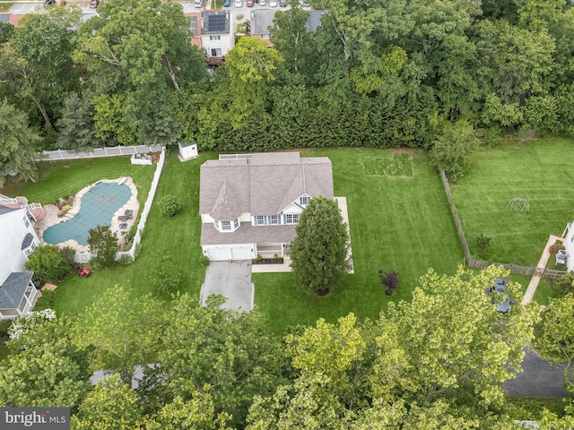 8484 Oak Run Way, Ellicott City, MD 21043 - aerial view of a pool area