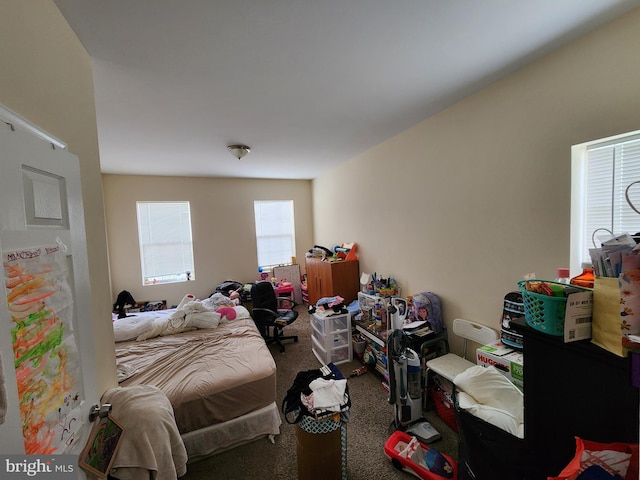 view of carpeted bedroom