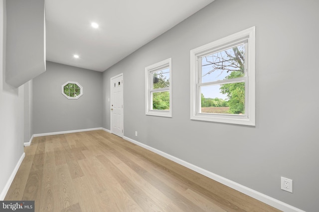 97 Church St, Thorofare, NJ 08086 - unfurnished living room with light wood-type flooring, baseboards, and recessed lighting