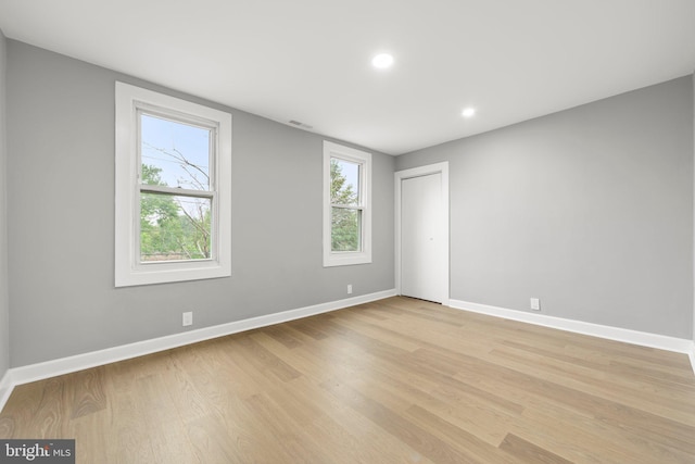 97 Church St, Thorofare, NJ 08086 - unfurnished room featuring baseboards, light wood finished floors, and recessed lighting