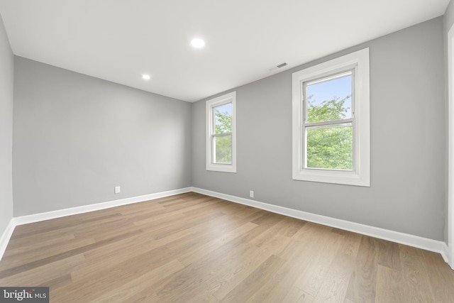 97 Church St, Thorofare, NJ 08086 - empty room featuring baseboards, wood finished floors, and recessed lighting