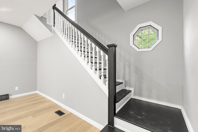 97 Church St, Thorofare, NJ 08086 - stairway with wood finished floors and baseboards