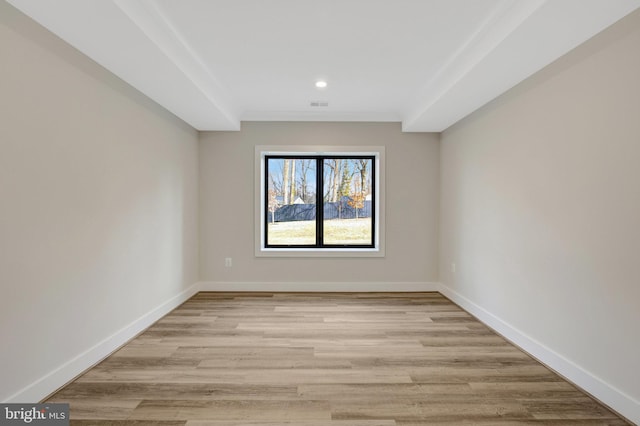 7916 Lewinsville Rd, Mclean, VA 22102 - empty room featuring recessed lighting, light wood-type flooring, and baseboards