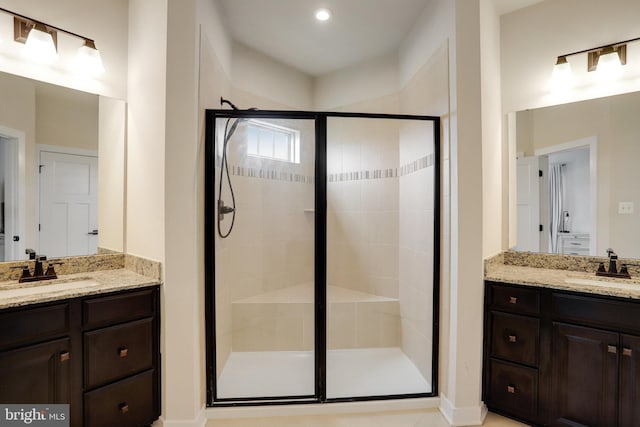 10117 Fosset St, Ijamsville, MD 21754 - full bath featuring a shower stall, vanity, and baseboards