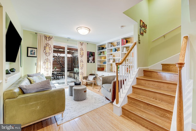 1702 Seaton St NW, Washington, DC 20009 - living room with wood finished floors and stairs