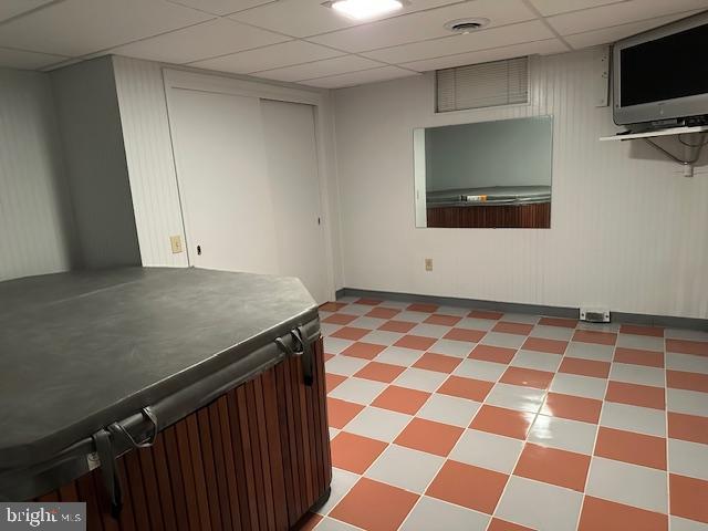 100 W Ave, Hanover, PA 17331 - finished basement featuring a drop ceiling and light flooring