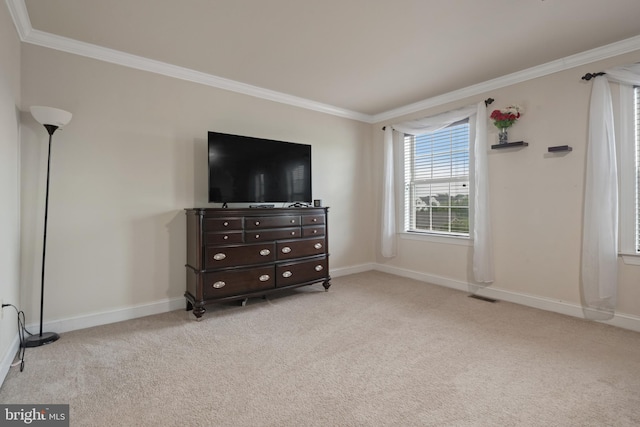2005 Golden Ct, Mechanicsburg, PA 17055 - bedroom with ornamental molding, light colored carpet, and baseboards