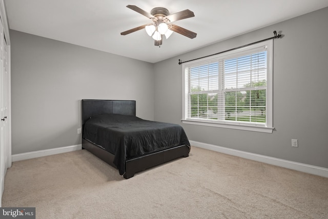 2005 Golden Ct, Mechanicsburg, PA 17055 - bedroom with baseboards, carpet flooring, and ceiling fan