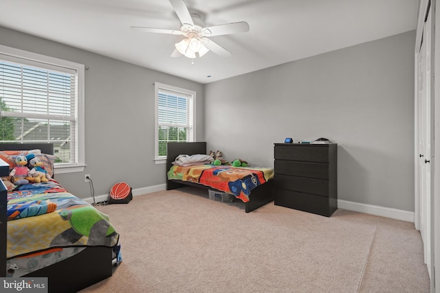 2005 Golden Ct, Mechanicsburg, PA 17055 - carpeted bedroom featuring baseboards and a ceiling fan