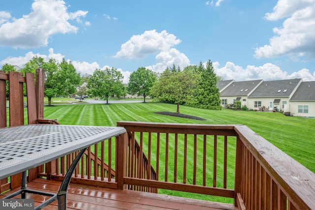 2005 Golden Ct, Mechanicsburg, PA 17055 - wooden deck with a lawn and a residential view