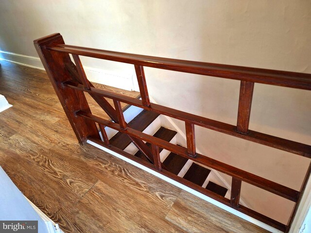 126 N Sickels St, Philadelphia, PA 19139 - stairs with wood finished floors and baseboards