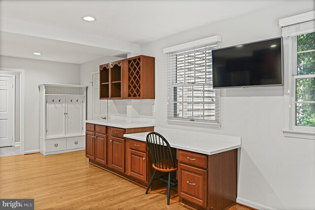 11904 Paradise Ln, Herndon, VA 20171 - office featuring light wood-type flooring, healthy amount of natural light, recessed lighting, and baseboards