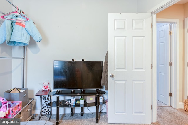 2218 N Woodstock St, Philadelphia, PA 19132 - living room featuring baseboards and carpet flooring