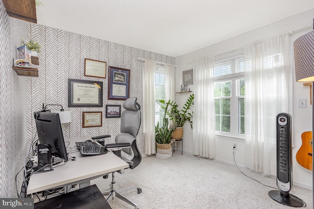 1015 E Macphail, Bel Air, MD 21015 - office featuring wallpapered walls and baseboards