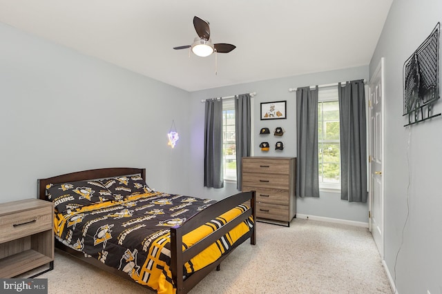 1015 E Macphail, Bel Air, MD 21015 - bedroom with baseboards, ceiling fan, and dark aggregate flooring