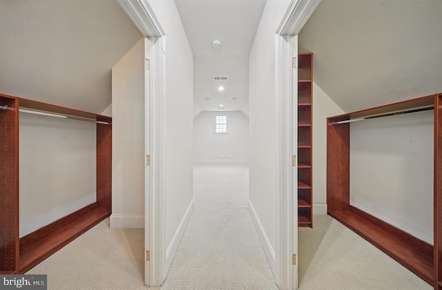 43582 Old Kinderhook Dr, Ashburn, VA 20147 - spacious closet featuring carpet flooring and vaulted ceiling
