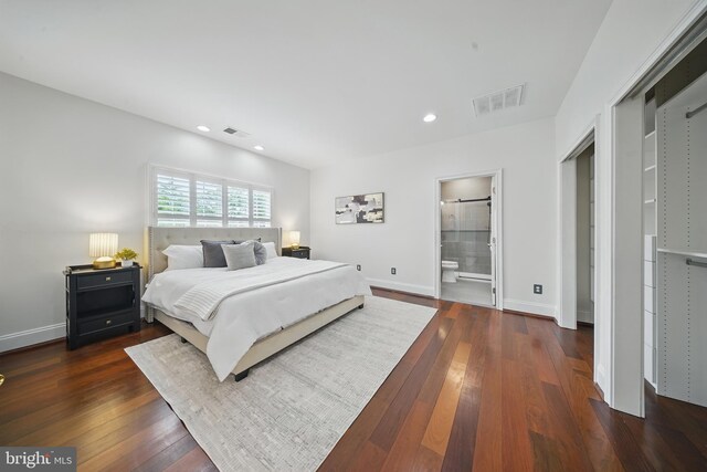 43582 Old Kinderhook Dr, Ashburn, VA 20147 - bedroom with baseboards, recessed lighting, and dark wood finished floors