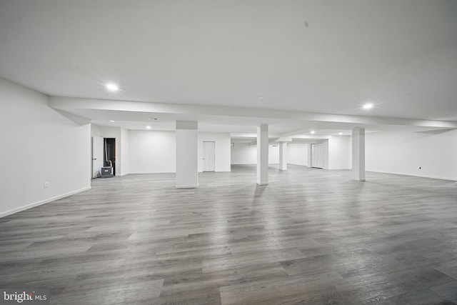 43582 Old Kinderhook Dr, Ashburn, VA 20147 - finished below grade area featuring wood finished floors, recessed lighting, and baseboards
