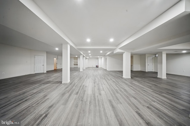 43582 Old Kinderhook Dr, Ashburn, VA 20147 - finished basement with wood finished floors, recessed lighting, and baseboards