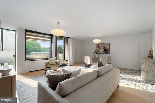 1250 4th St SW Unit W203, Washington, DC 20024 - living room with light wood-type flooring