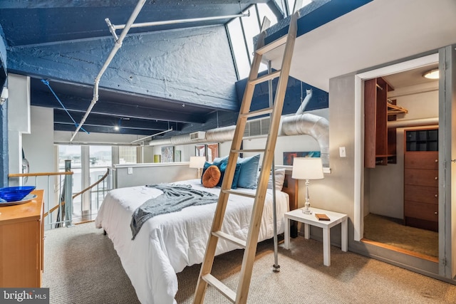 bedroom with carpet