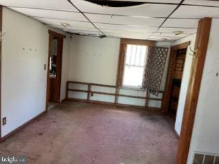 5573 Rte 9, Tuckerton, NJ 08087 - below grade area featuring a drop ceiling and baseboards
