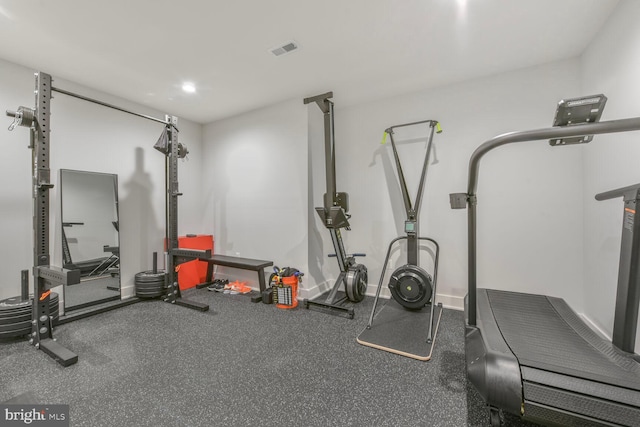 302 Jade Ct NW, Vienna, VA 22180 - workout room featuring baseboards and recessed lighting