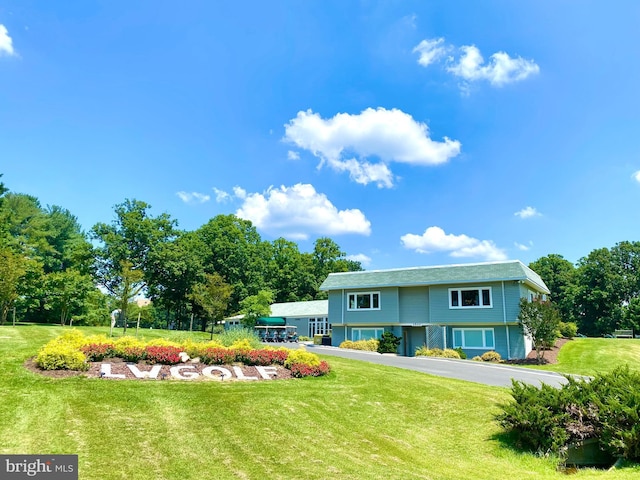 view of grassy yard