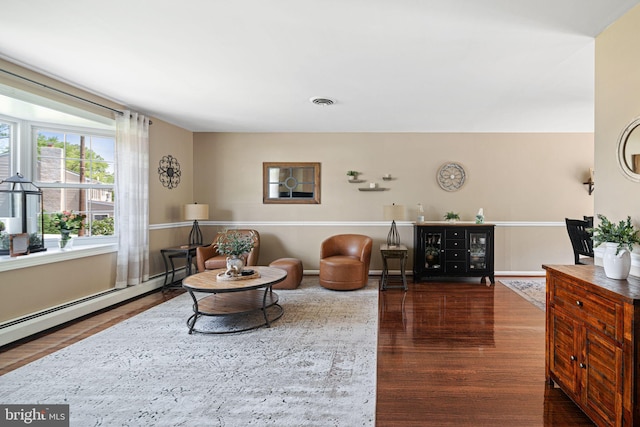 living room featuring wood finished floors