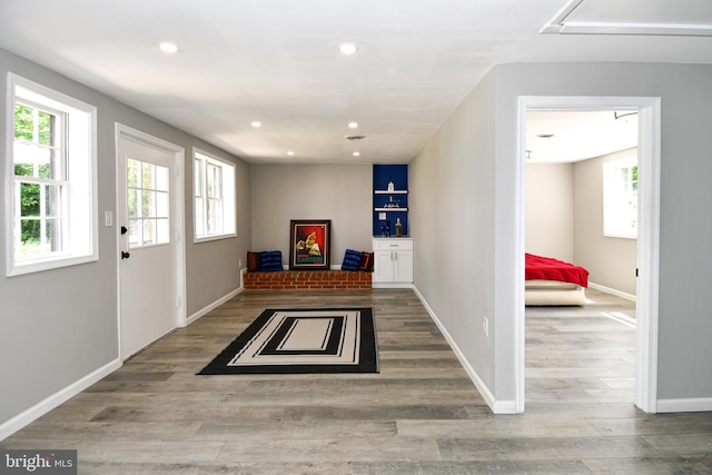 1210 Lindsay Rd, Oxon Hill, MD 20745 - entrance foyer with baseboards, wood finished floors, and recessed lighting