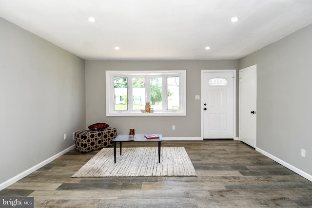 1210 Lindsay Rd, Oxon Hill, MD 20745 - foyer entrance with wood finished floors, recessed lighting, and baseboards