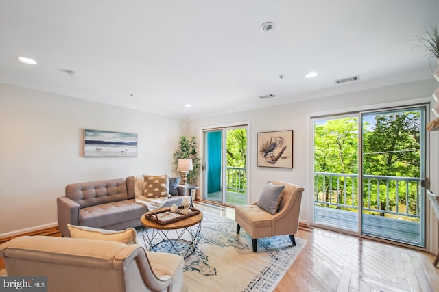 1233 Boucher Ave, Annapolis, MD 21403 - living room with healthy amount of natural light, baseboards, wood finished floors, and recessed lighting