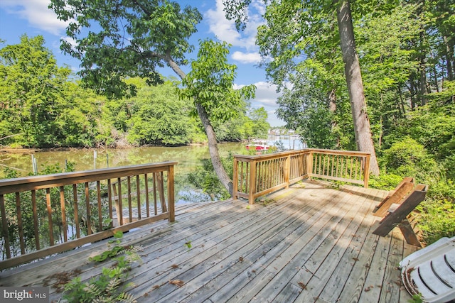 1233 Boucher Ave, Annapolis, MD 21403 - wooden deck featuring a water view