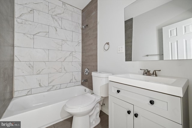 2214 N Cleveland St, Philadelphia, PA 19132 - full bath featuring vanity, washtub / shower combination, toilet, and tile patterned floors