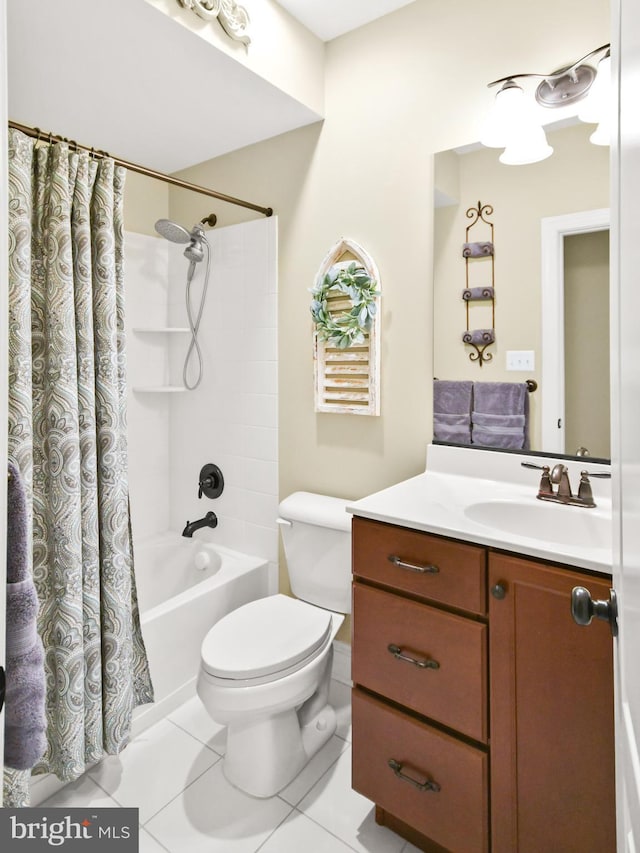4108 Brushfield Dr, Frederick, MD 21704 - full bath featuring tile patterned floors, vanity, toilet, and shower / bath combo