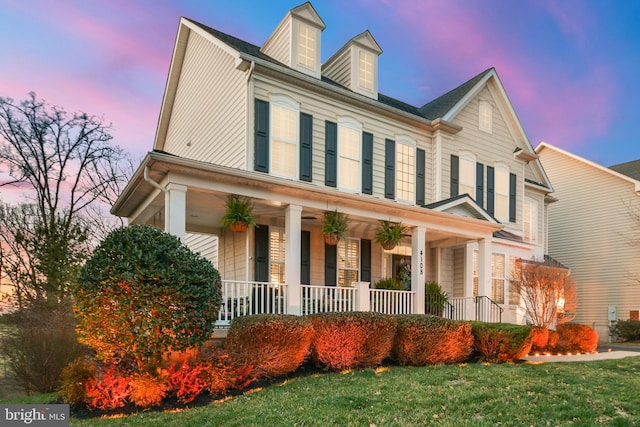 4108 Brushfield Dr, Frederick, MD 21704 - view of front of property featuring a porch and a yard