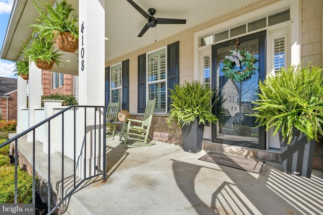 4108 Brushfield Dr, Frederick, MD 21704 - view of patio with a porch and ceiling fan