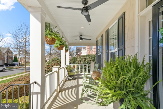 4108 Brushfield Dr, Frederick, MD 21704 - balcony with a porch and ceiling fan