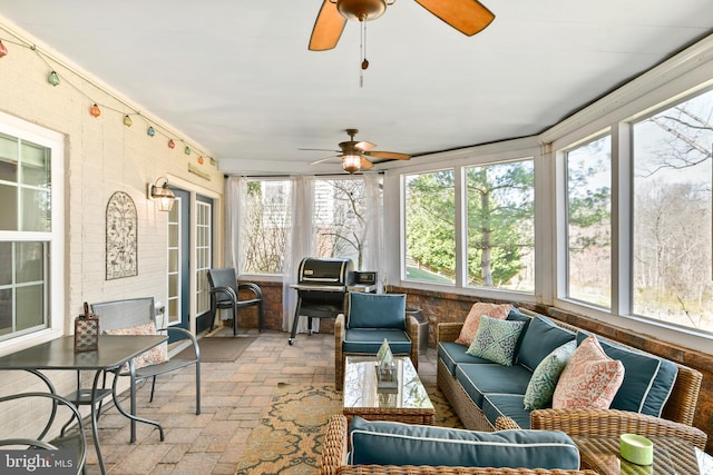 4108 Brushfield Dr, Frederick, MD 21704 - sunroom with plenty of natural light and brick floors