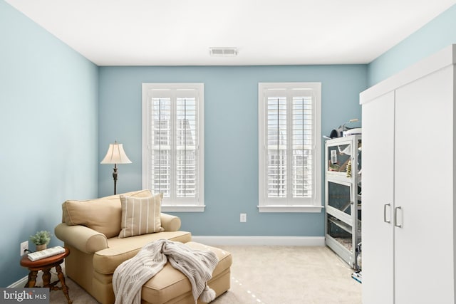 4108 Brushfield Dr, Frederick, MD 21704 - living area featuring plenty of natural light, baseboards, and light colored carpet