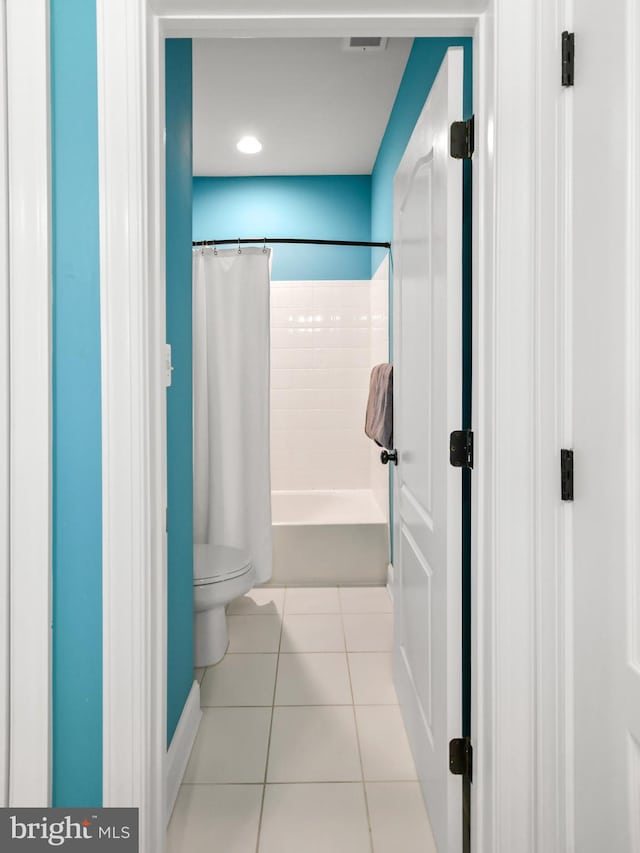 4108 Brushfield Dr, Frederick, MD 21704 - full bathroom with toilet, tile patterned flooring, and shower / tub combo