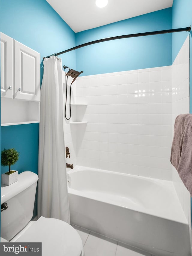 4108 Brushfield Dr, Frederick, MD 21704 - full bath with toilet, shower / tub combo with curtain, and tile patterned flooring