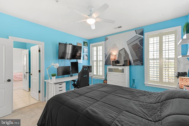 4108 Brushfield Dr, Frederick, MD 21704 - carpeted bedroom featuring ceiling fan