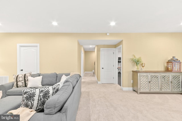 4108 Brushfield Dr, Frederick, MD 21704 - living area with carpet floors, recessed lighting, and baseboards