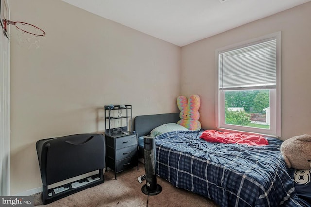 view of carpeted bedroom