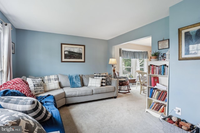 view of carpeted living room