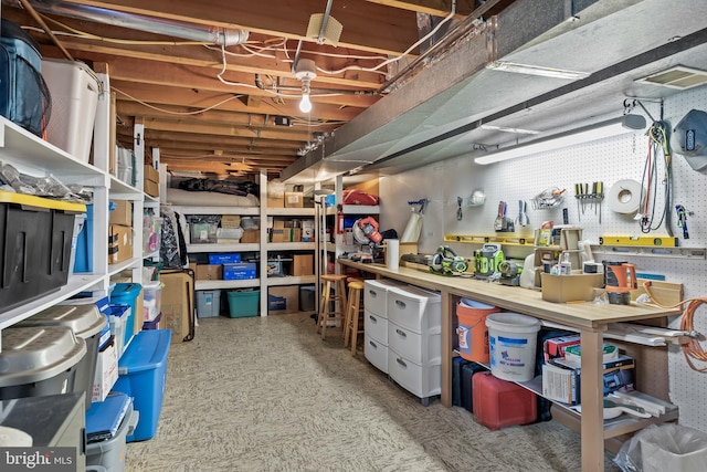 view of storage room